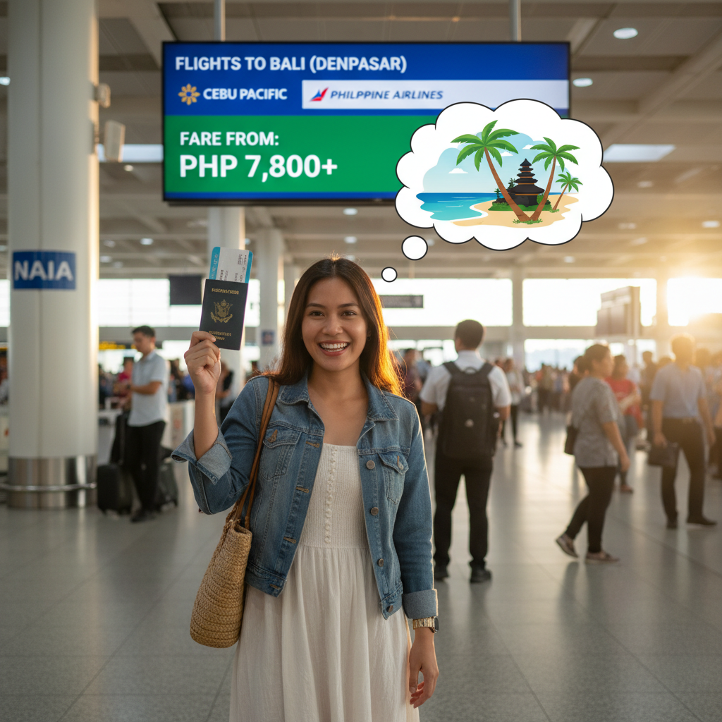 Cebu to Bali Denpasar Flights — Connect via Manila or Singapore | 2026