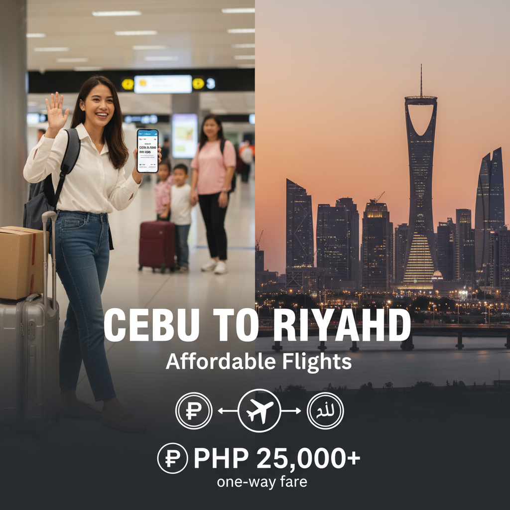 Cebu to Riyadh Flights — Schedule, Carriers, Fares | 2026