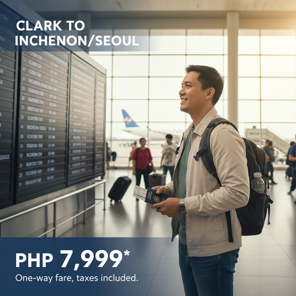 Clark to Incheon Seoul Flights — Schedule, Carriers, Best Time | 2026