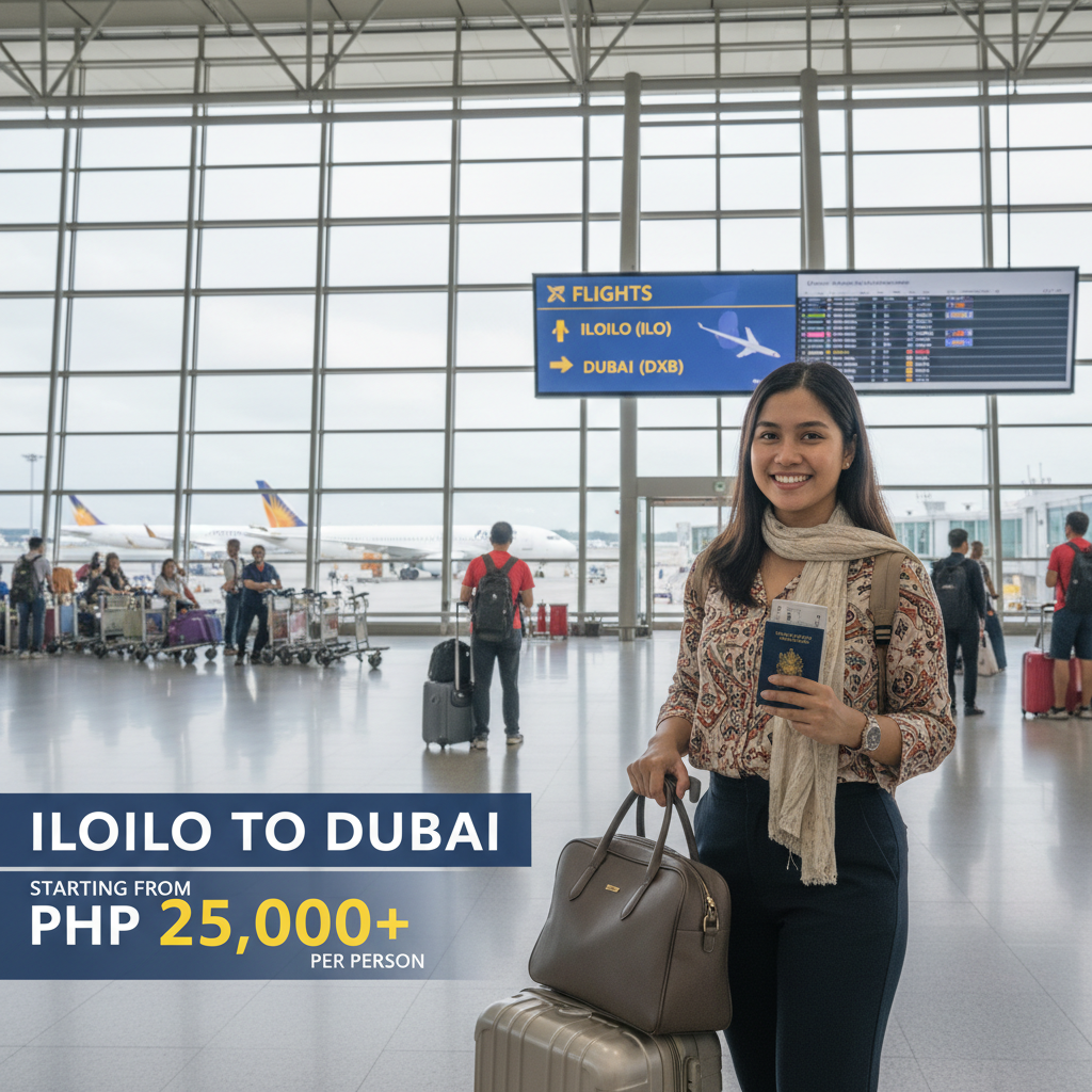 Iloilo to Dubai Flights — Connect via Manila | 2026