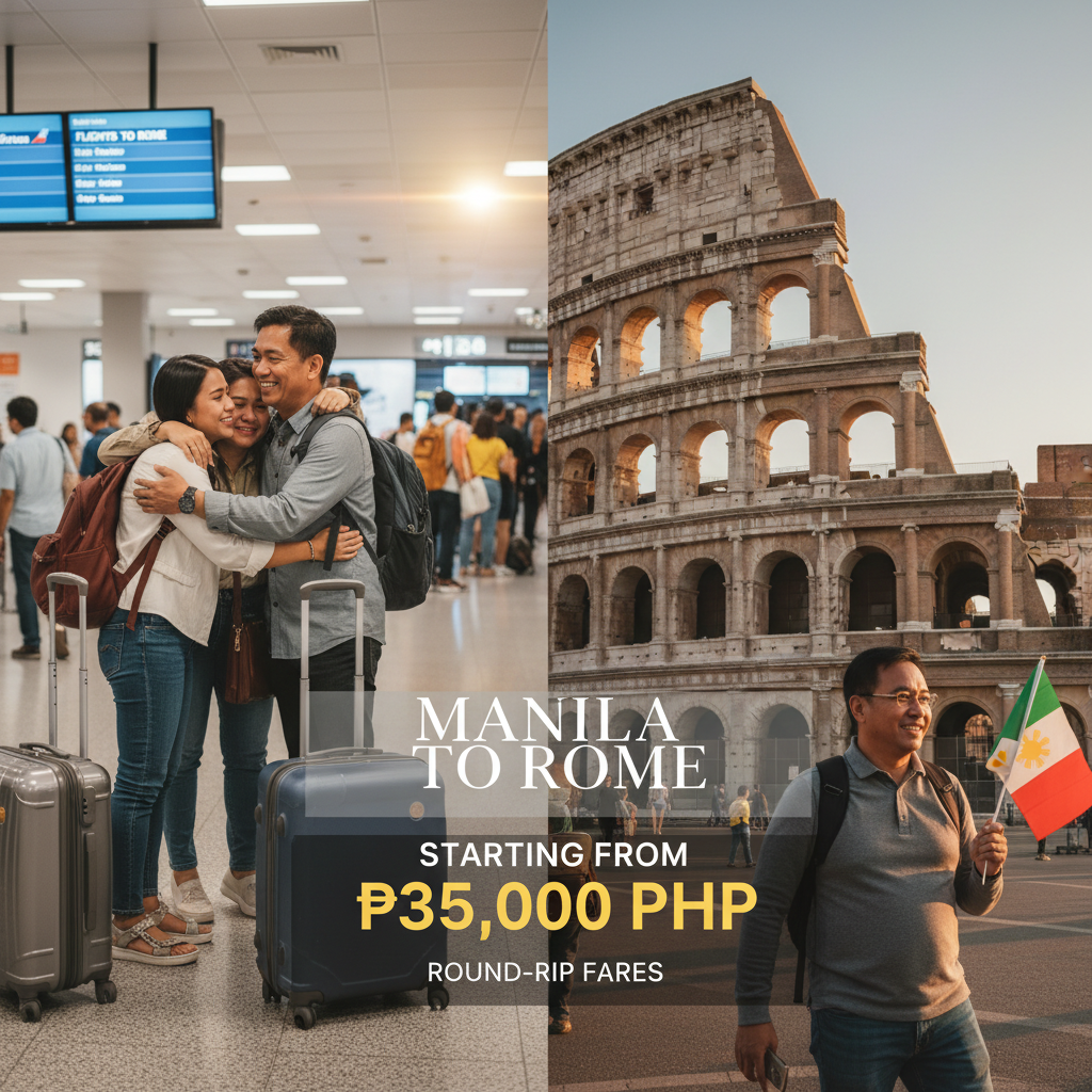 Manila to Rome Flights — Schedule, Carriers, Best Time | 2026