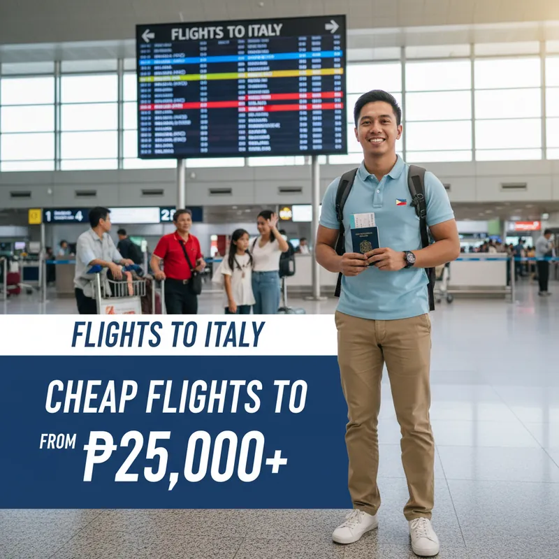 Flights from Philippines to Italy — Visa, Best Time, Routes