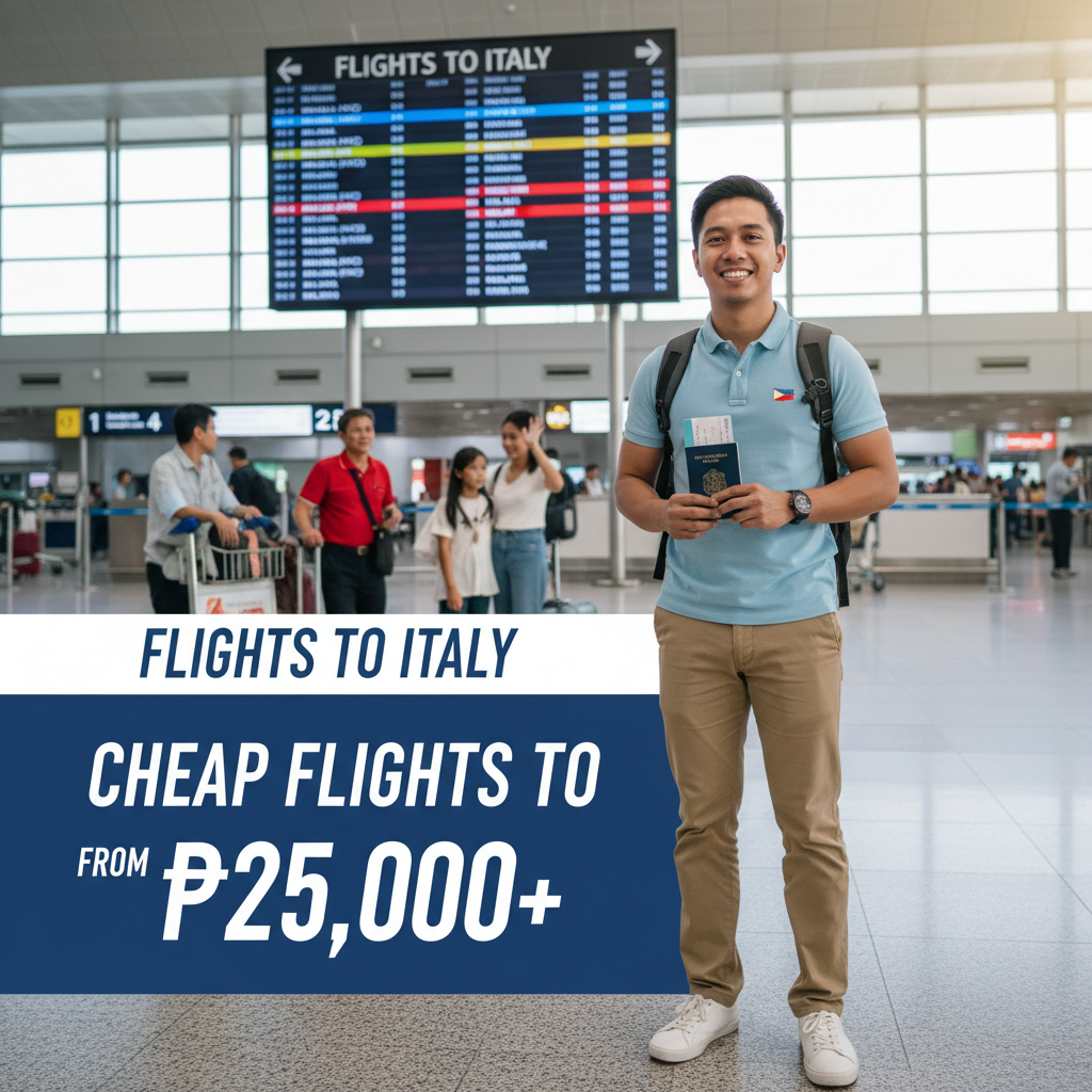 Flights from Philippines to Italy — Visa, Best Time, Routes | 2026