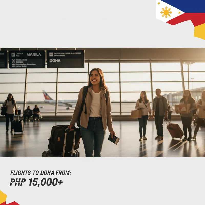 Manila to Doha Flights for OFW: Real PHP Fares